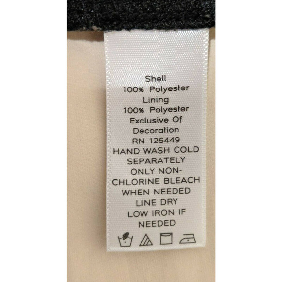 Marc Bouwer Blouse Black Short Sleeve Top Ruffles - Picture 6 of 6